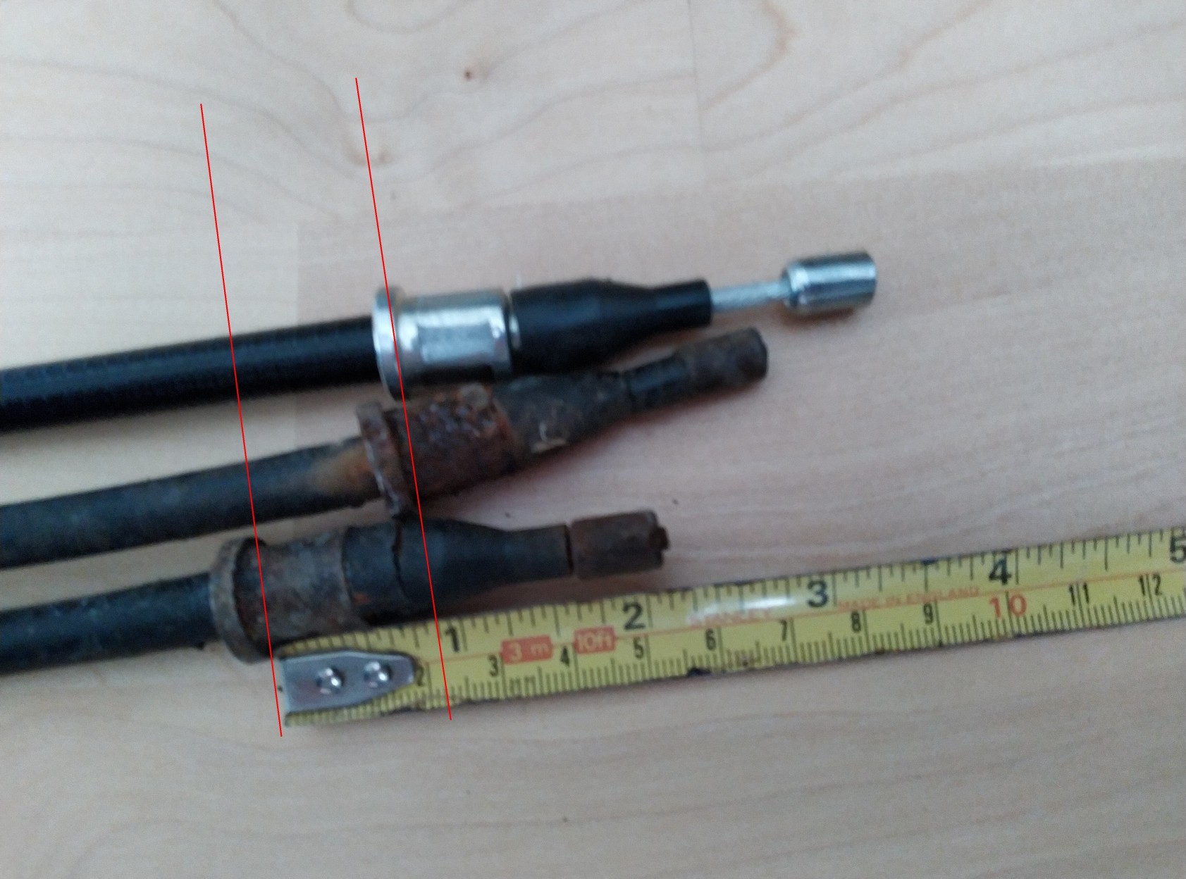 Old & New Handbrake Cables - front ends annodated lr.jpg