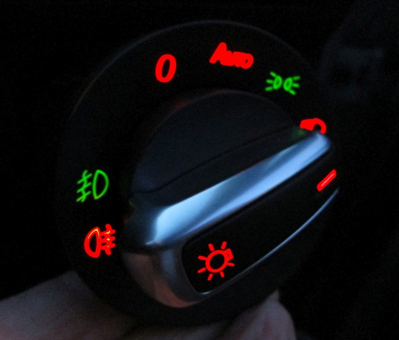Switch with Just Front Fogs On.JPG