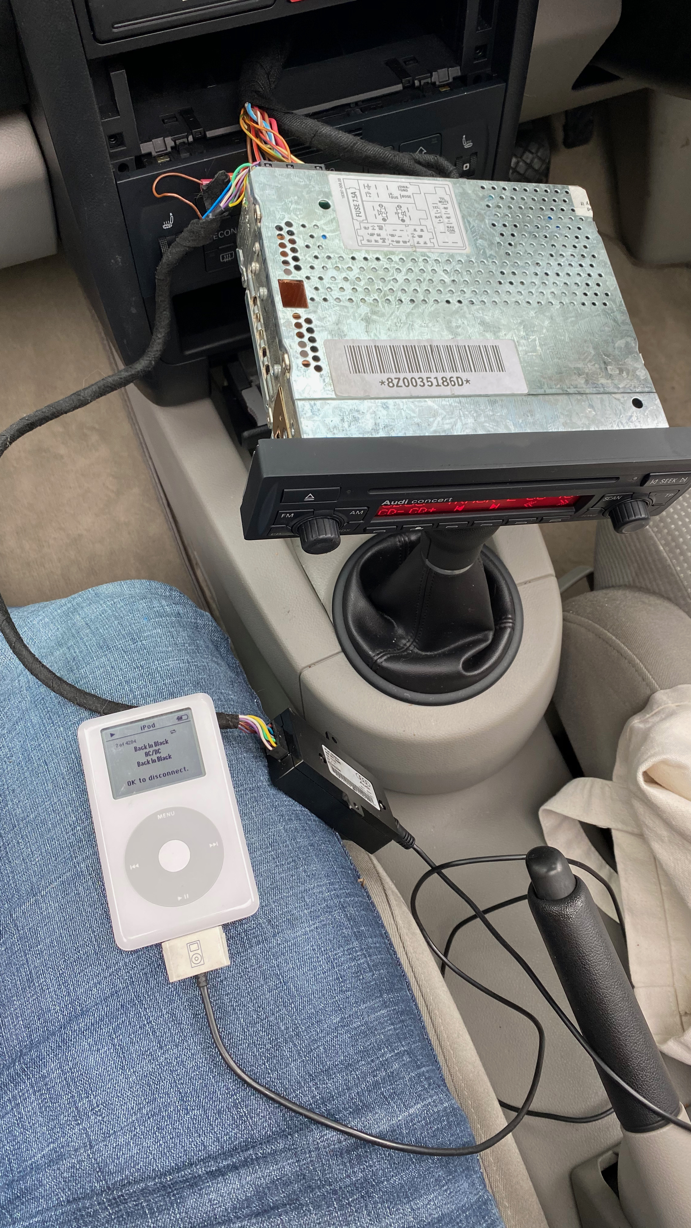 Fitting Audi iPod adapter
